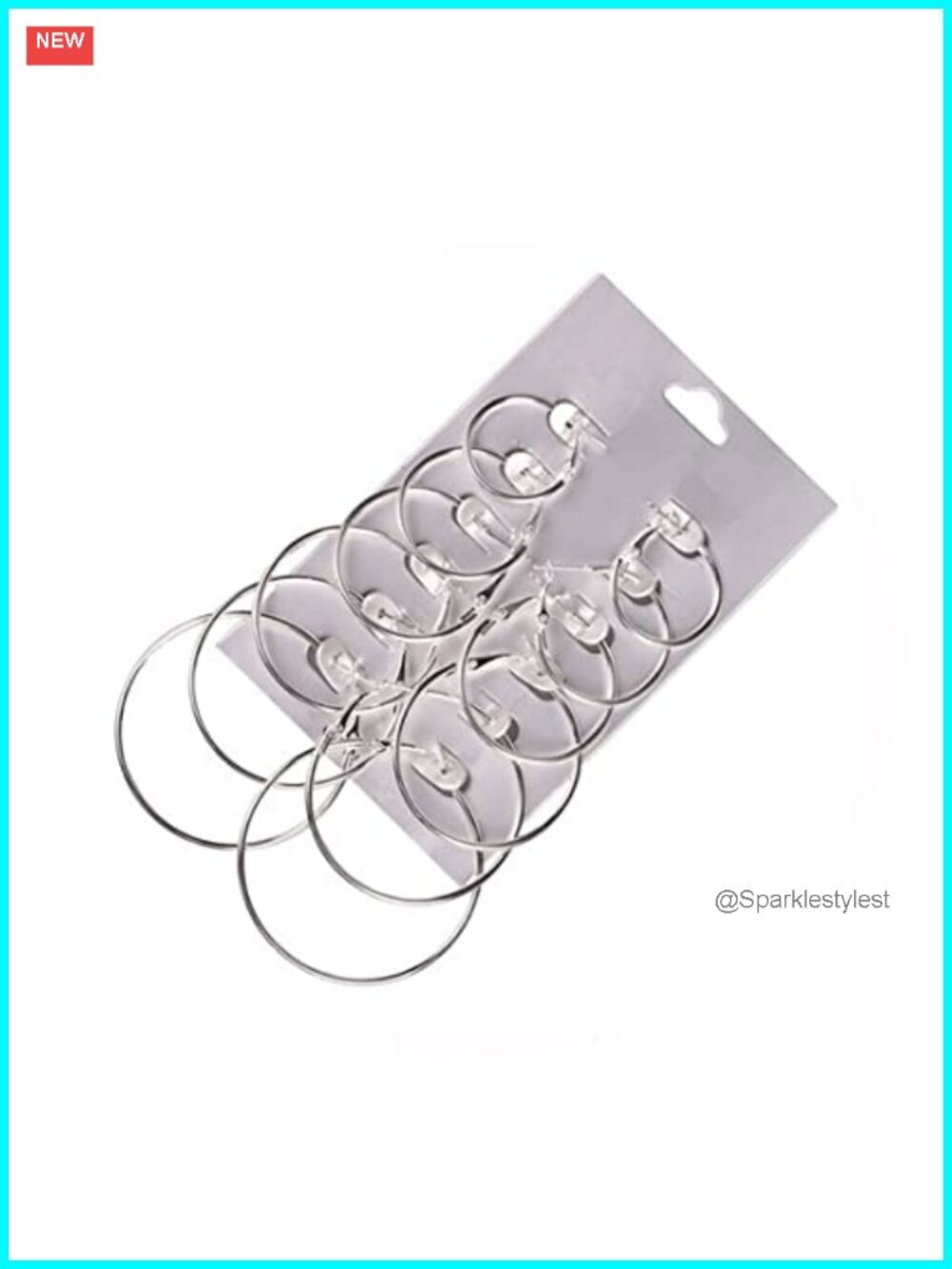 6 Pair Hoop Earring Set Stainless Steel Stud Earrings Women Jewelry